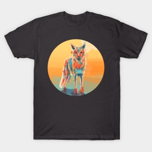 Lone Wild Coyote - digital illustration T-Shirt